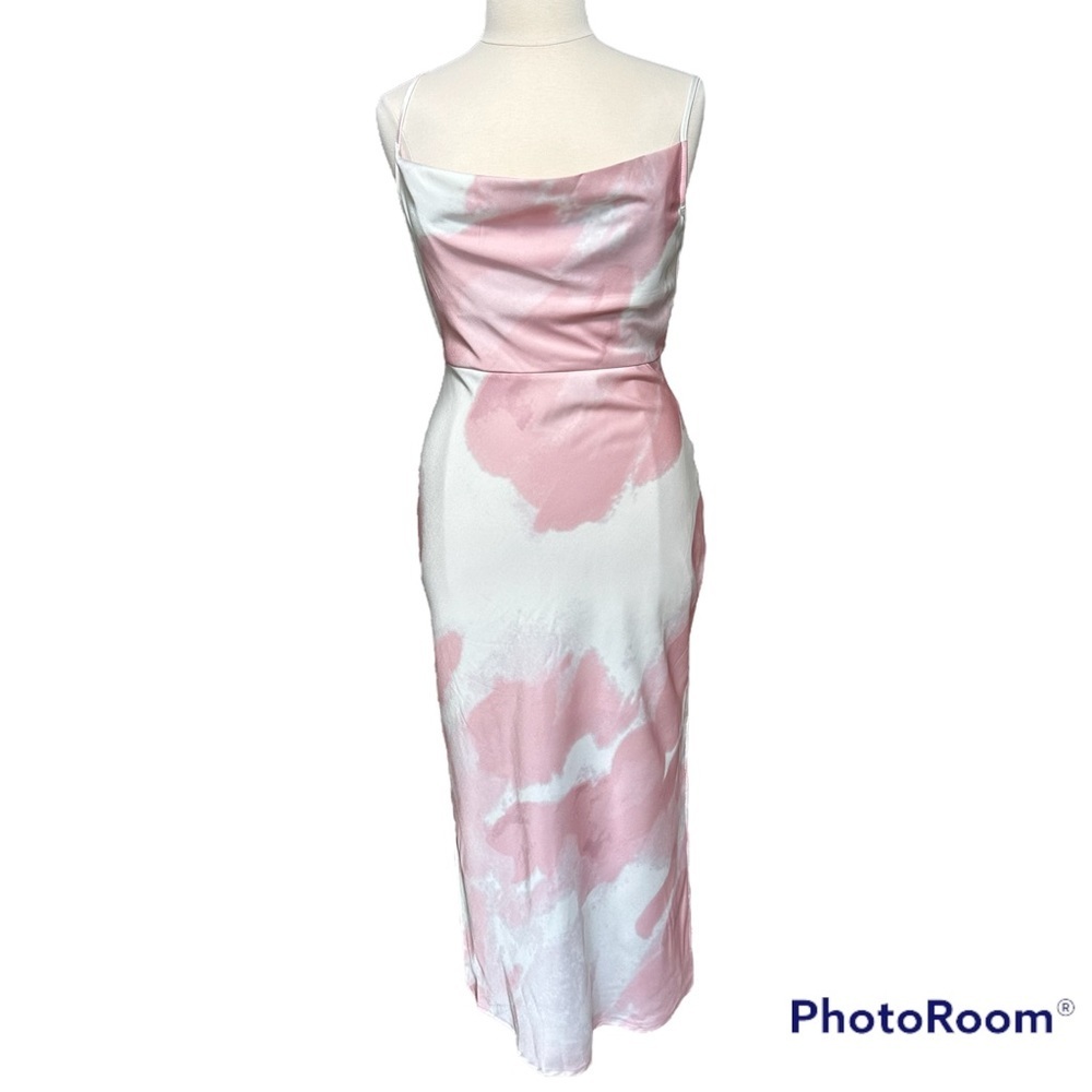Taylor Tie Dye‎ Draped Neck with  Slit on the Side  Maxi Dress Size: 14 New!